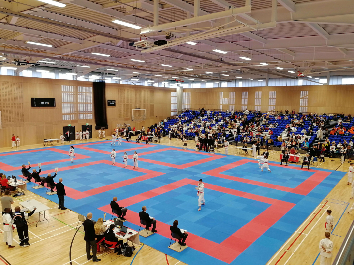 Indoor sports arena with 6 stages for wado karate